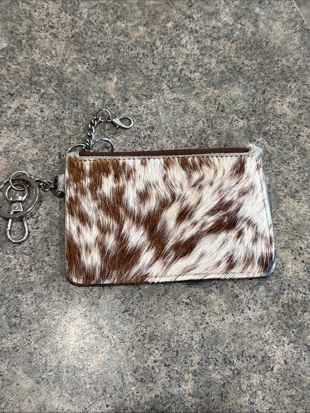 Cow hide card wallet